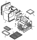 OVEN CAVITY ASSY Diagram and Parts List for RSS356UW P1141234N W Amana Range
