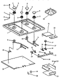 OPEN TOP BURNER ASSY Diagram and Parts List for RSS356UW P1141234N W Amana Range