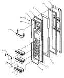 FZ DOOR Diagram and Parts List for SPD25AW P1162435W W Amana Refrigerator