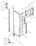 REF DOOR HINGE AND DOOR PARTS Diagram and Parts List for SPD25AW P1162435W W Amana Refrigerator