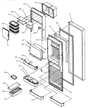 REF DOOR Diagram and Parts List for SPD25AW P1162435W W Amana Refrigerator