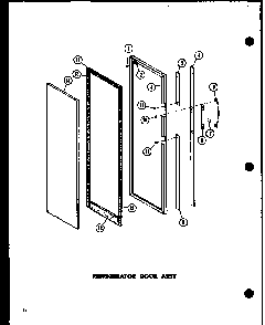 Refrigerator Door Assy Diagram and Parts List for ESR22N-P73320-45W  Amana Refrigerator