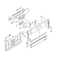Control Panel Parts Diagram and Parts List for MGR8670AB0  Maytag Range