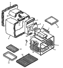 OVEN CAVITY ASSY Diagram and Parts List for RSS356UL P1130975N L Amana Range