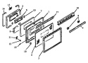 OVEN DOOR ASSY Diagram and Parts List for RSS356UL P1130975N L Amana Range