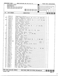 Fresh Food Compartment Page 2 Diagram and Parts List for 21674B  Admiral Refrigerator