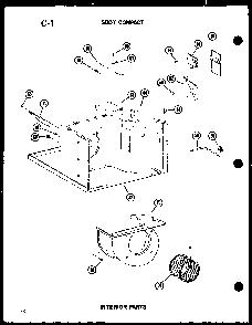 Interior Parts Diagram and Parts List for 11-5J P54336-67R Amana Air Conditioner