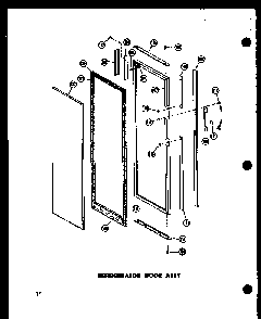 Refrigerator Door Assy Diagram and Parts List for SD19A-C-P60350-7WC  Amana Refrigerator
