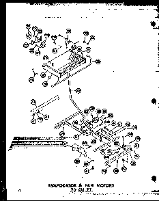 Evaporator & Fan Motors 20 Cu. Ft. Diagram and Parts List for T16N-C-P60236-42WC  Amana Refrigerator