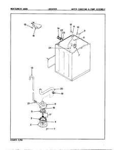 Water Carrying Parts Diagram and Parts List for 6432A  Norge Washer