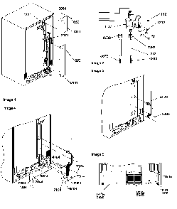 Cabinet Back Diagram and Parts List for SXD25S2E-P1190421WE  Amana Refrigerator