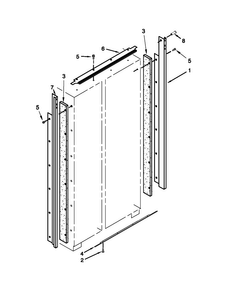 Cabinet Trim Parts Diagram and Parts List for JS42SEDUDW20  Jenn-Air Refrigerator