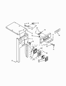 Panel And Control Parts Diagram and Parts List for MTUC7500ADE0  Maytag Trash Compactor