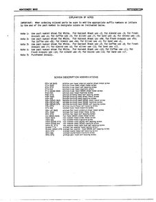 Explanation Of Notes Diagram and Parts List for 21774A  Admiral Refrigerator