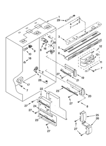 Refrigerator Liner Parts Diagram and Parts List for JF42CXFXDB01  Jenn-Air Refrigerator