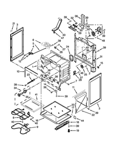 Chassis Parts Diagram and Parts List for AER6011VAS0  Amana Range
