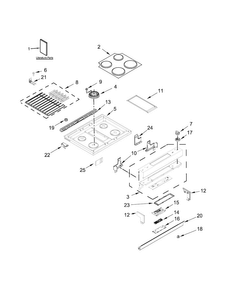 Cooktop Parts Diagram and Parts List for JDS1750EP0  Jenn-Air Range