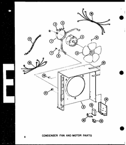 Condenser Fan And Motor Parts (erhq24/p55200-49c) (erhq30/p55200-52c) (rhq36/p55200-53c) Diagram and Parts List for RHA48-003 P55201-50C Amana Air Conditioner