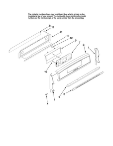 Control Panel Parts Diagram and Parts List for JGR8890ADP21  Jenn-Air Range