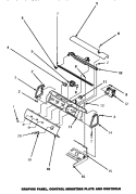 GRAPHIC PANEL, CTRL MTG PLATE & CTRLS Diagram and Parts List for LWM833W P1176503W W Amana Washer