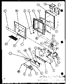 Ice And Water Cavity Diagram and Parts List for SBD20K-P1102508W  Amana Refrigerator