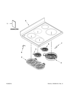 Cooktop Parts Diagram and Parts List for MET8775XB02  Maytag Range