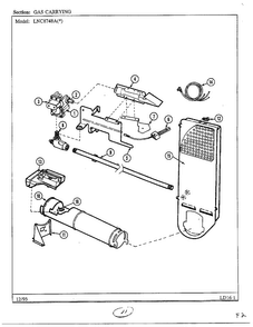 Gas Carrying Diagram and Parts List for 8748A  Norge Dryer