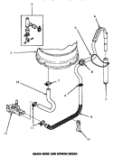 DRAIN HOSE & SIPHON BREAK Diagram and Parts List for LW4302L P1163302W L Amana Washer
