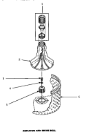 AGITATOR & DRIVE BELL Diagram and Parts List for LW9203W P1163401W W Amana Washer