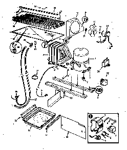 Unit Compartment & System Diagram and Parts List for RB17KA-2AF AG33A Magic Chef Refrigerator