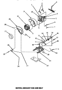 MOTOR, EXHAUST FAN & BELT Diagram and Parts List for LE8327W PLE8327W Amana Dryer