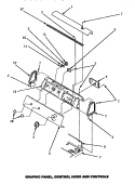 GRAPHIC PANEL, CONTROL HOOD & CONTROLS Diagram and Parts List for LG8329W PLG8329W Amana Dryer