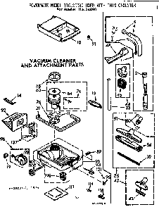 Unit Parts Diagram and Parts List for 11624890  Kenmore Canister Vacuum