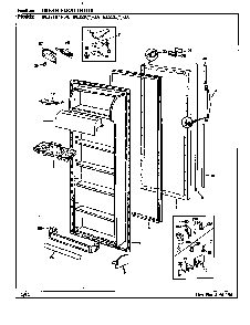 Fresh Food Door Diagram and Parts List for RC22HY-3A 9S01A Magic Chef Refrigerator