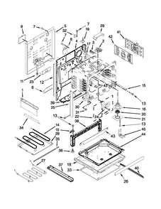 Chassis Parts Diagram and Parts List for JES8860CCW00  Jenn-Air Range