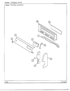 Control Panel Diagram and Parts List for DF253467  Magic Chef Range