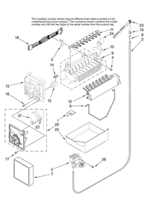 Icemaker Parts Diagram and Parts List for JBL2088HES13  Jenn-Air Refrigerator