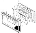 OVEN DOOR ASSY Diagram and Parts List for SNK26FS P1142399NWL Amana Range