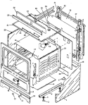 CABINET SECTION Diagram and Parts List for SNE26AA P1142496N Amana Range