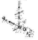MOTOR - PUMP / WATER DISTRIBUTION COMPONENTS Diagram and Parts List for CDU210CWW P1199013W Amana Dishwasher