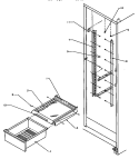 REF SHELVING AND DRAWERS Diagram and Parts List for SS21SL P1193801W L Amana Refrigerator