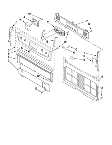 Control Panel Parts Diagram and Parts List for MGR7662WQ3  Maytag Range