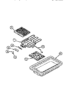 Grill Cartridge Diagram and Parts List for A158S  Jenn-Air Range