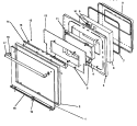 OVEN DOOR Diagram and Parts List for CACO27SEW1 P41132338 N Amana Range
