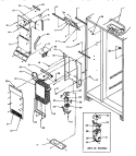 EVAP & AIR HANDLING Diagram and Parts List for SXD22S2L P1190404W L Amana Refrigerator