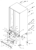 DRAIN SYSTEM & ROLLERS Diagram and Parts List for SXD22S2L P1190404W L Amana Refrigerator