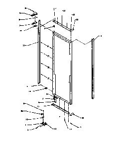 Ref Door Hinge And Trim Parts Diagram and Parts List for 2599CIWEA-P1170601WL  Amana Refrigerator