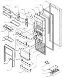 REF DOOR Diagram and Parts List for SRD25S5L P1190302W L Amana Refrigerator