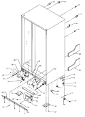DRAIN SYSTEM & ROLLERS Diagram and Parts List for SRD25S5L P1190302W L Amana Refrigerator