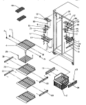 FZ SHELVING & REF LIGHT Diagram and Parts List for SX22SE P1190201W E Amana Refrigerator